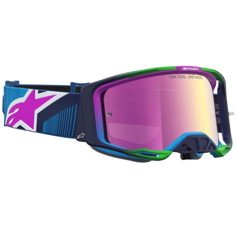 Occhiali da motocross Alpinestars Vision 8 Maven blu-viola