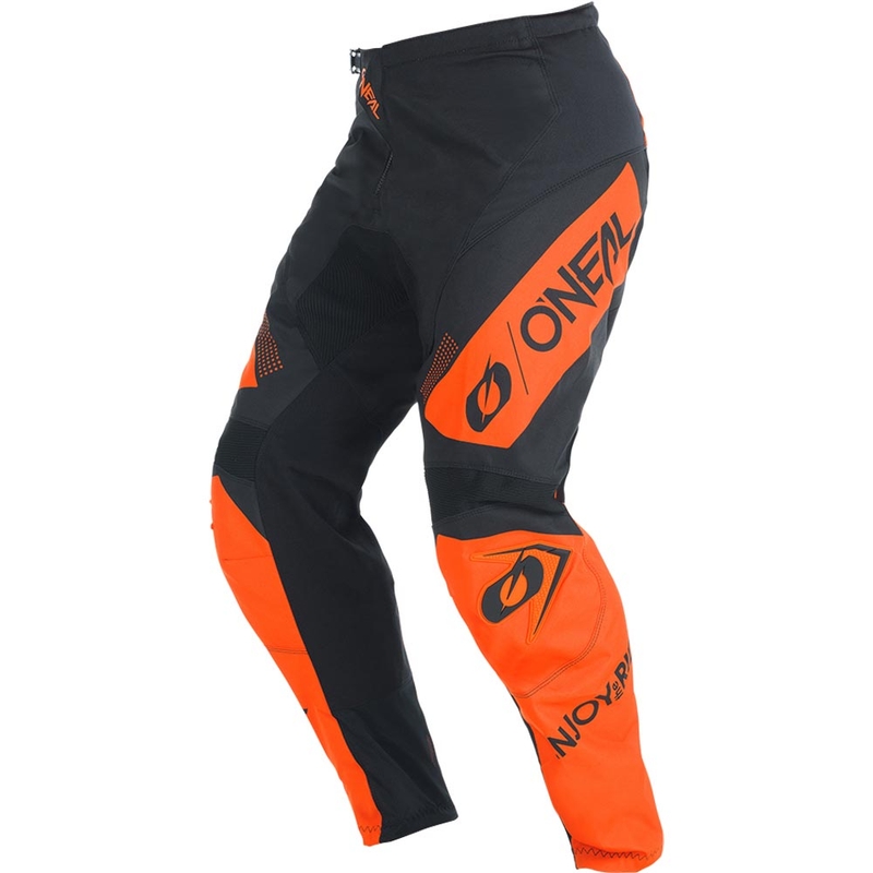 Pantaloni da motocross O'Neal Element Racewear neri e arancioni