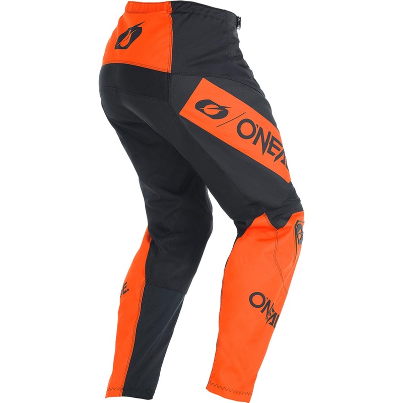 Pantaloni da motocross O'Neal Element Racewear neri e arancioni