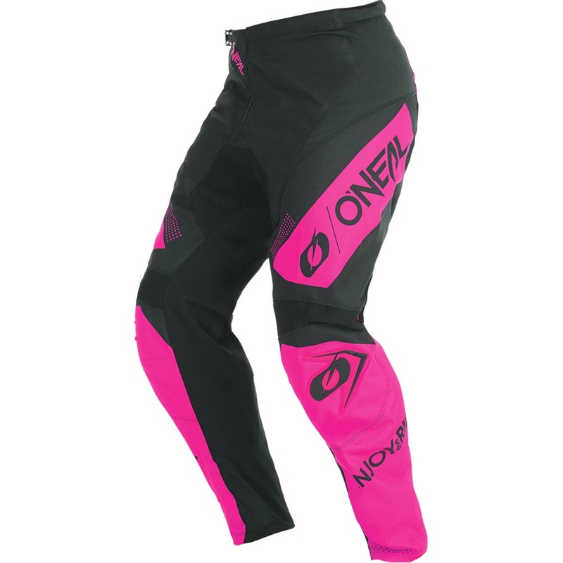 Pantaloni da motocross da donna O'Neal Element Racewear neri e rosa