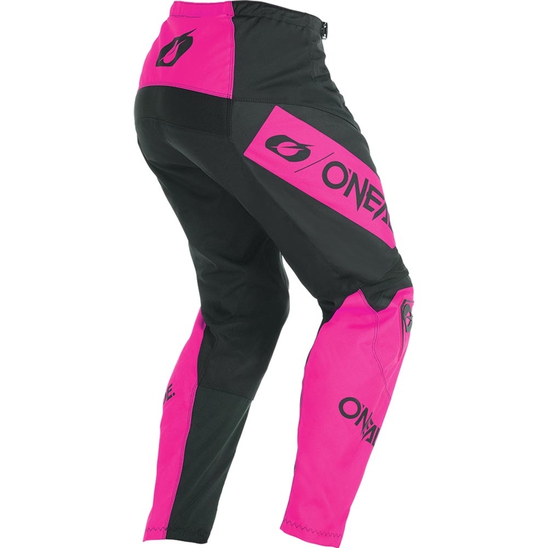 Pantaloni da motocross da donna O'Neal Element Racewear neri e rosa
