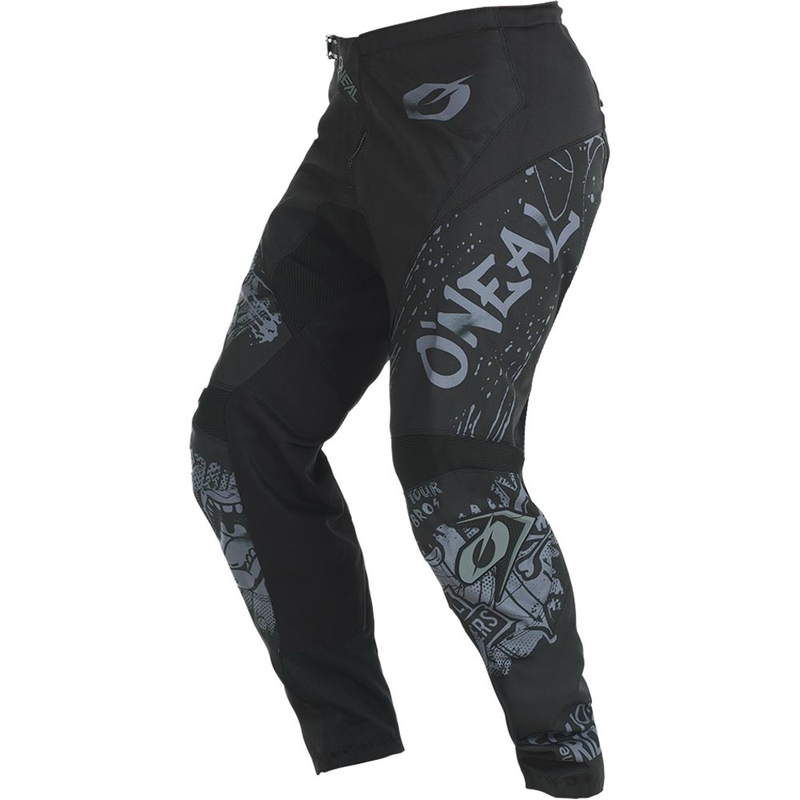 Pantaloni da motocross O'Neal Element Rancid neri e grigi