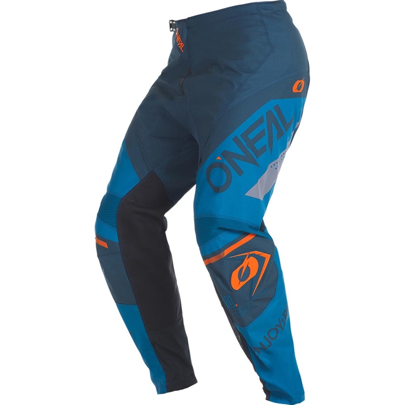 Pantaloni da motocross O'Neal Element Factor blu-arancione