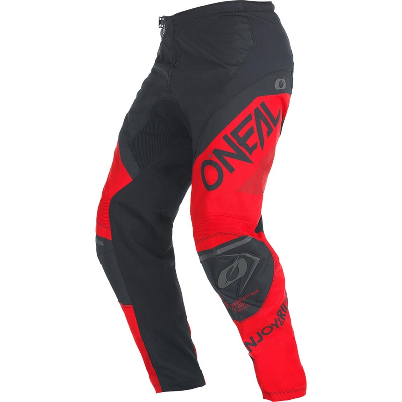 Pantaloni da motocross O'Neal Element Factor neri e rossi