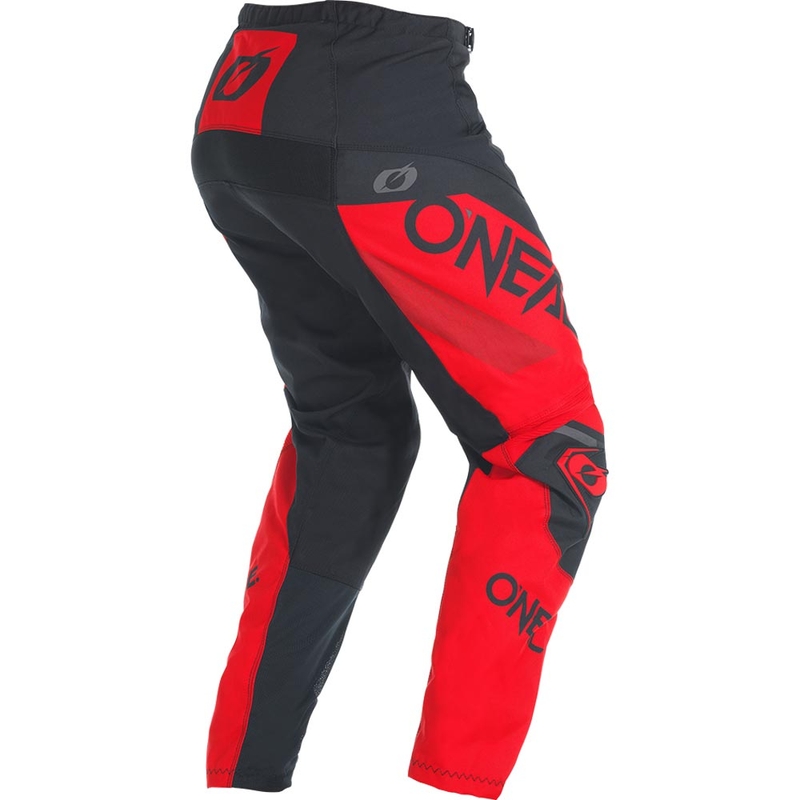 Pantaloni da motocross O'Neal Element Factor neri e rossi