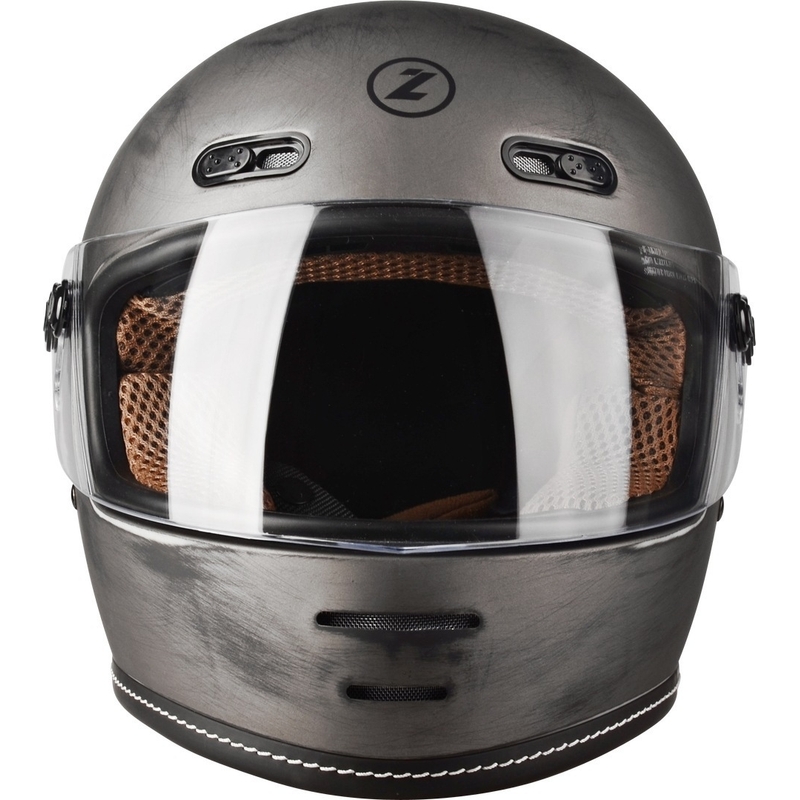 Casco moto integrale Lazer Oroshi Cafe Racer nero-marrone Saldi