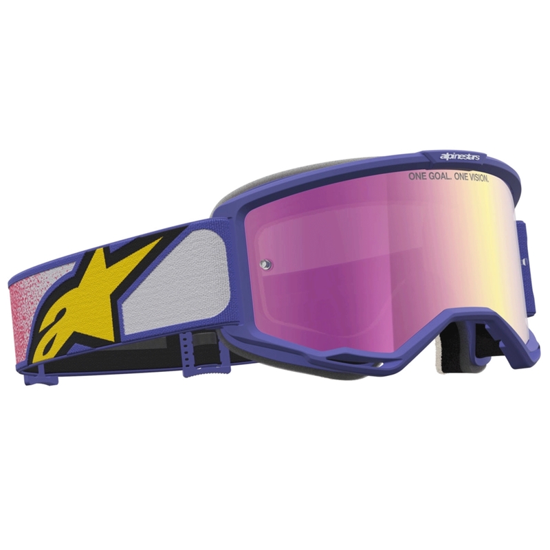 Occhiali da motocross Alpinestars Vision 5 Drag rosso-viola