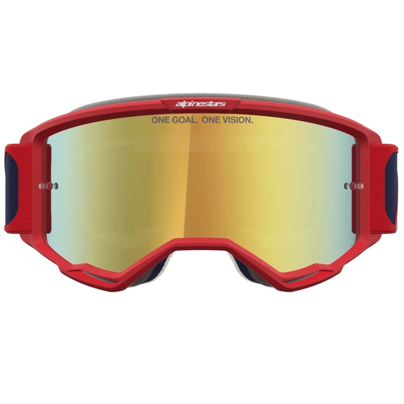 Occhiali da motocross Alpinestars Vision 5 Drag rosso-blu-giallo fluo