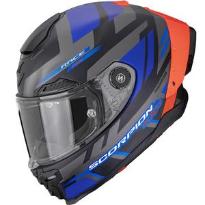Casco integrale da moto Scorpion EXO-RACE Air Carbon Fury nero opaco-grigio-blu