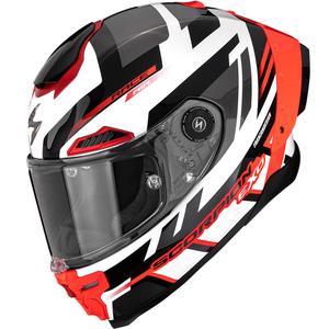 Casco integrale da moto Scorpion EXO-RACE Air Carbon Fury bianco-argento-rosso
