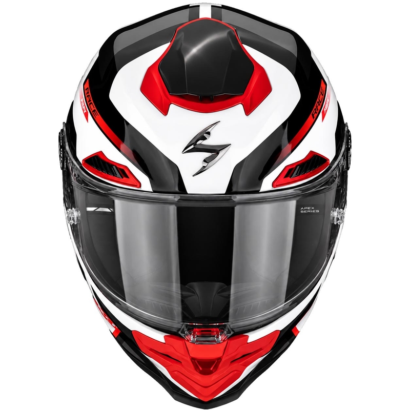 Casco integrale da moto Scorpion EXO-RACE Air Carbon Fury bianco-argento-rosso
