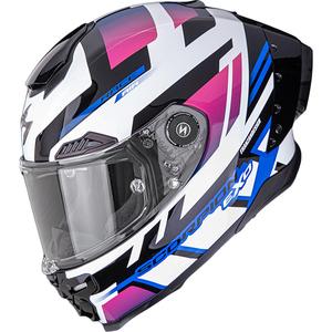 Casco integrale da moto Scorpion EXO-RACE Air Carbon Fury bianco-rosa-blu