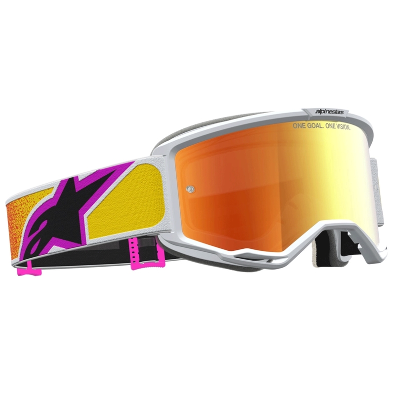 Occhiali da motocross Alpinestars Vision 5 Drag arancione-rosso