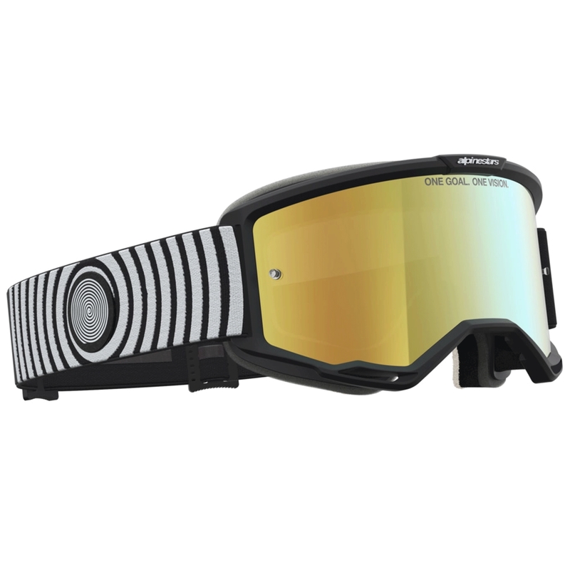 Occhiali da motocross Alpinestars Vision 5 Hone, bianco e nero