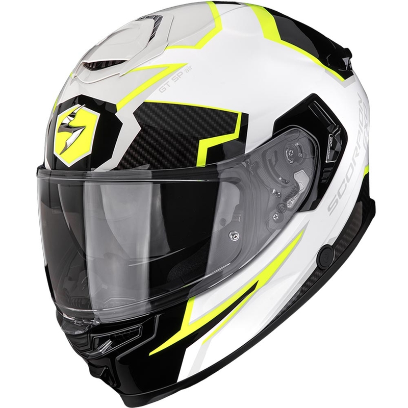 Casco integrale da moto Scorpion EXO-GT SP Air Atlas bianco-nero-giallo fluo