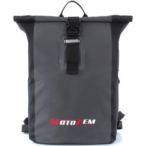Zaino impermeabile MotoZem nero-grigio