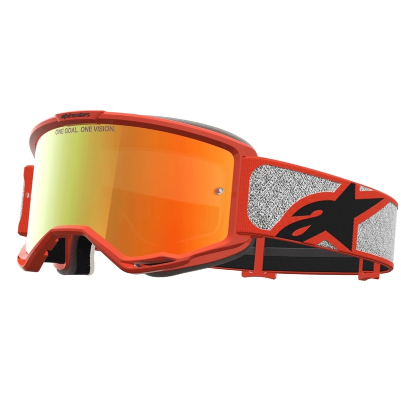 Occhiali da motocross Alpinestars Vision 5 Rora argento-arancione