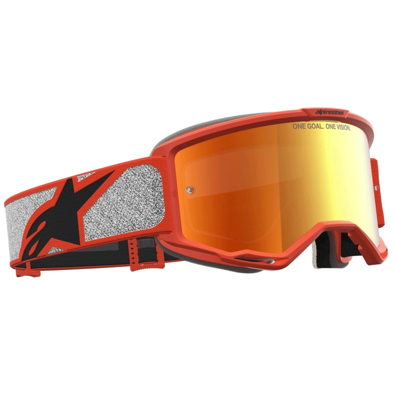 Occhiali da motocross Alpinestars Vision 5 Rora argento-arancione