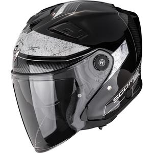 Casco da moto aperto Scorpion EXO-GT Jet Crest nero-argento