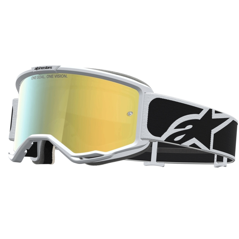 Occhiali da motocross Alpinestars Vision 5 Rora, bianco e nero