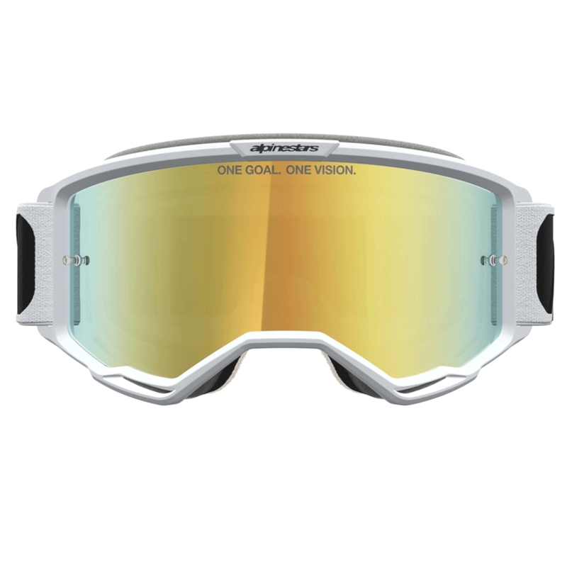 Occhiali da motocross Alpinestars Vision 5 Rora, bianco e nero