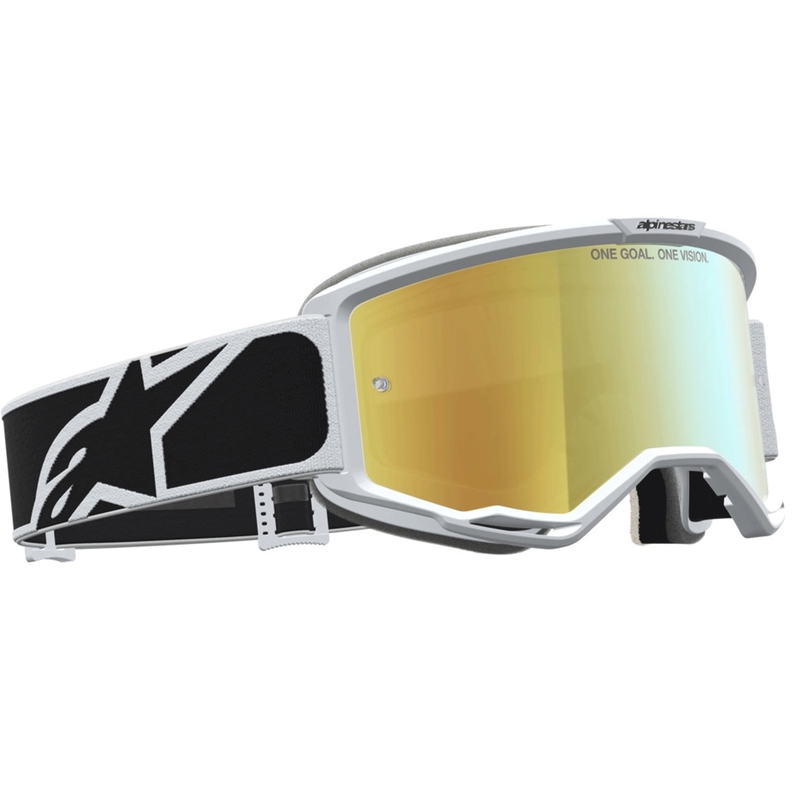 Occhiali da motocross Alpinestars Vision 5 Rora, bianco e nero