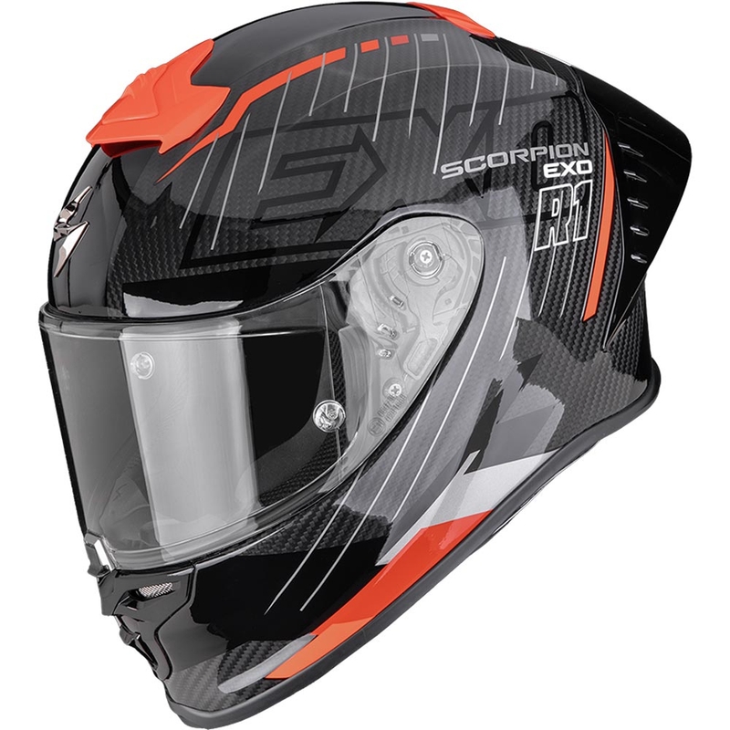 Casco integrale da moto Scorpion EXO-R1 EVO II Air Surge nero-rosso
