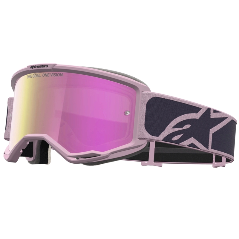 Occhiali da motocross Alpinestars Vision 5 Rora grigio scuro-rosa
