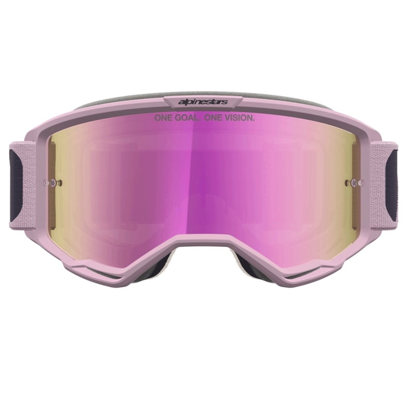 Occhiali da motocross Alpinestars Vision 5 Rora grigio scuro-rosa