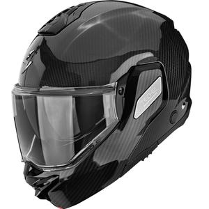 Casco da moto modulare Scorpion EXO-TECH II Carbon Solid, nero
