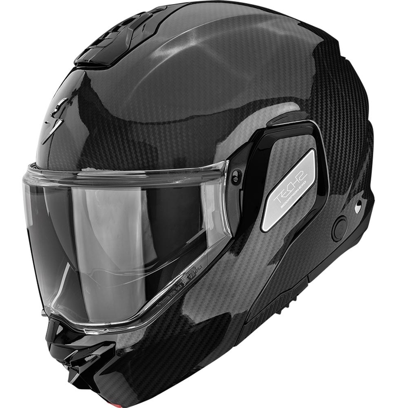 Casco da moto modulare Scorpion EXO-TECH II Carbon Solid, nero