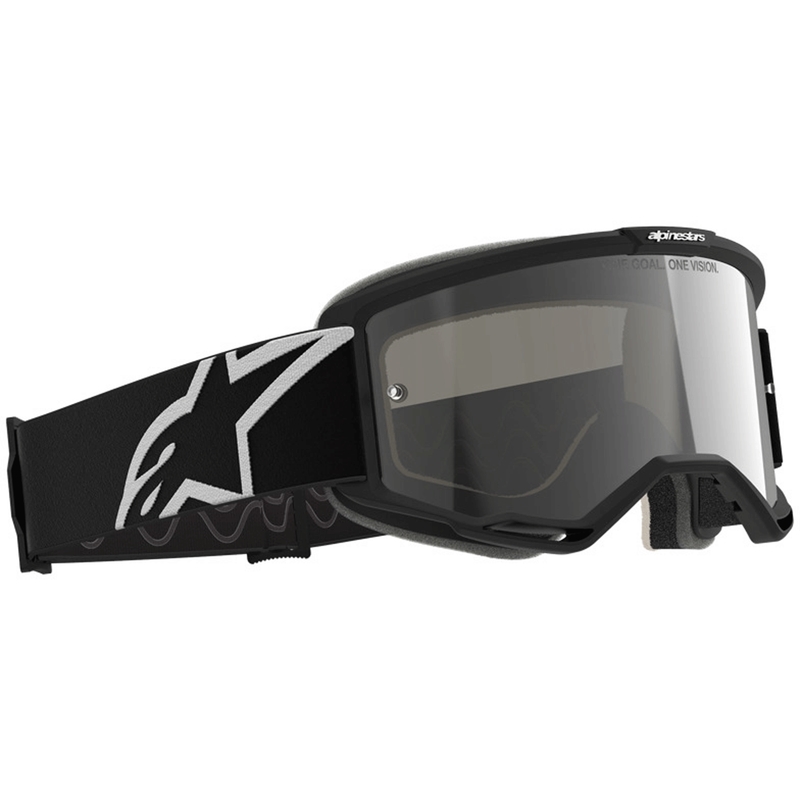 Occhiali da motocross Alpinestars Vision 5 Corp 2, neri e bianchi