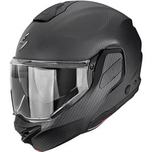 Casco da moto modulare Scorpion EXO-TECH II Carbon Solid, nero opaco.