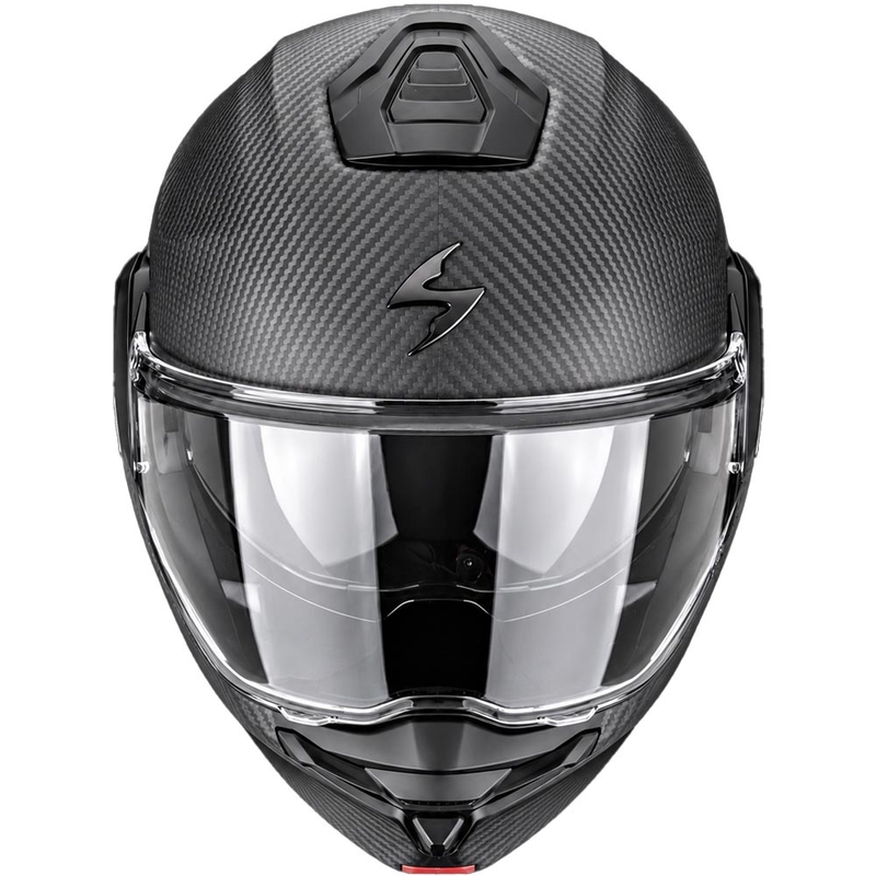 Casco da moto modulare Scorpion EXO-TECH II Carbon Solid, nero opaco.