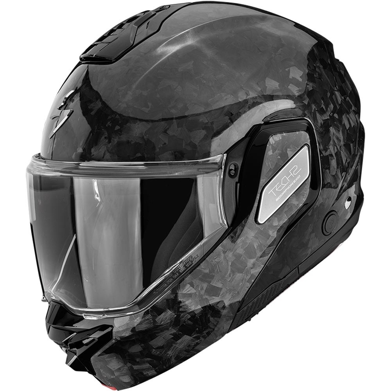Casco da moto modulare Scorpion EXO-TECH II Onyx Carbon nero