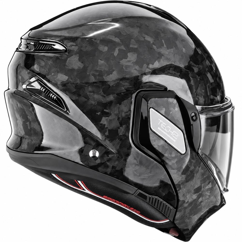 Casco da moto modulare Scorpion EXO-TECH II Onyx Carbon nero