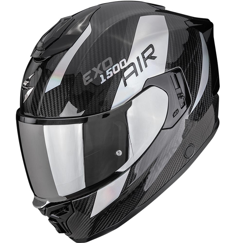 Casco integrale da moto Scorpion EXO-1500 Carbon Air Plated, nero-argento