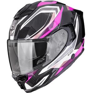 Casco integrale da moto Scorpion EXO-1500 Carbon Air Hydro nero-bianco-rosa