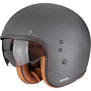 Casco da moto aperto Scorpion Belfast II in fibra di carbonio, nero opaco