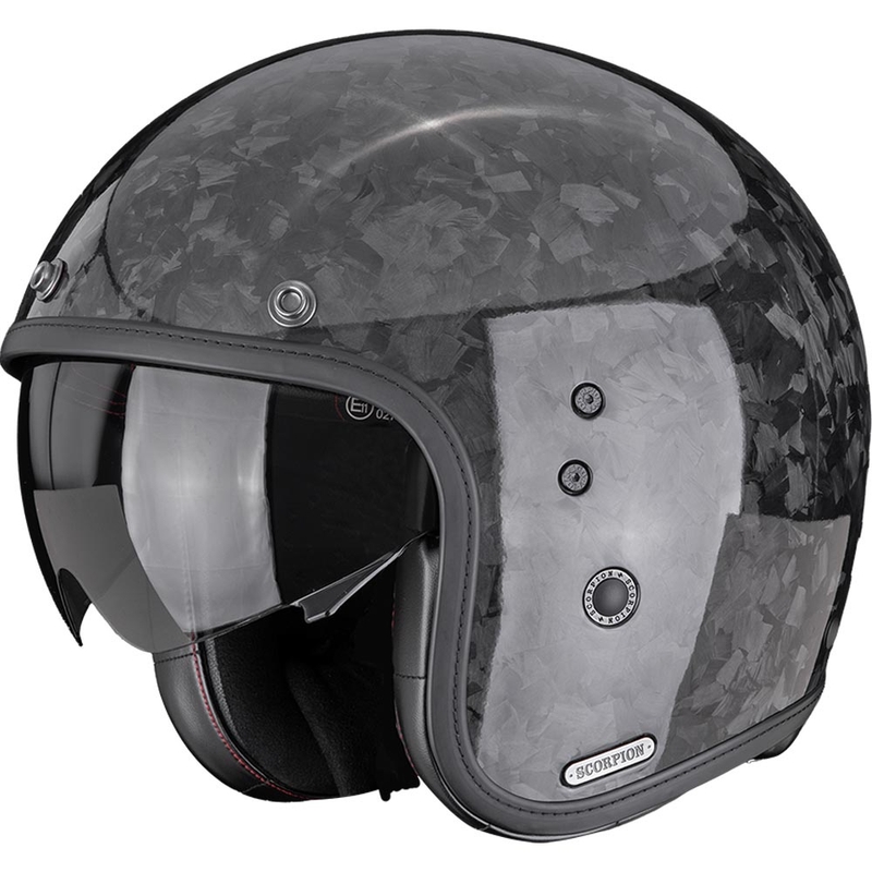Casco da moto aperto Scorpion Belfast II Carbon Onyx nero