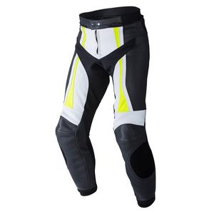 Kalhoty na motorku Rebelhorn Piston II PRO černo-bílo-fluo žluté výprodej