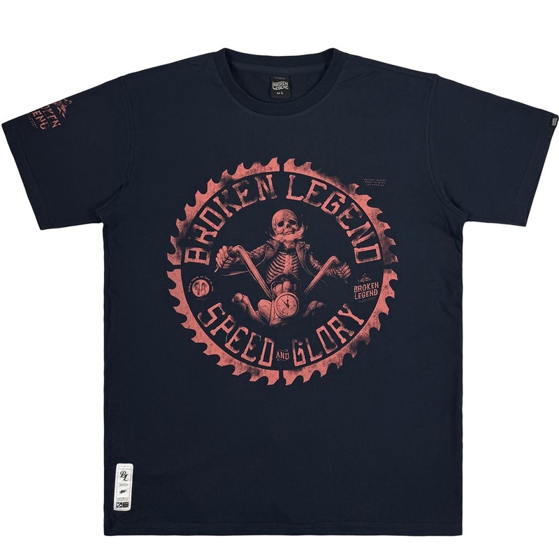 Maglietta Yakuza Premium Hellrider BL 303 blu scuro