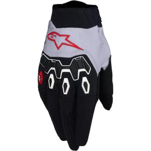 Guanti da motocross Alpinestars Full Bore V2 lilla chiaro-nero-rosso
