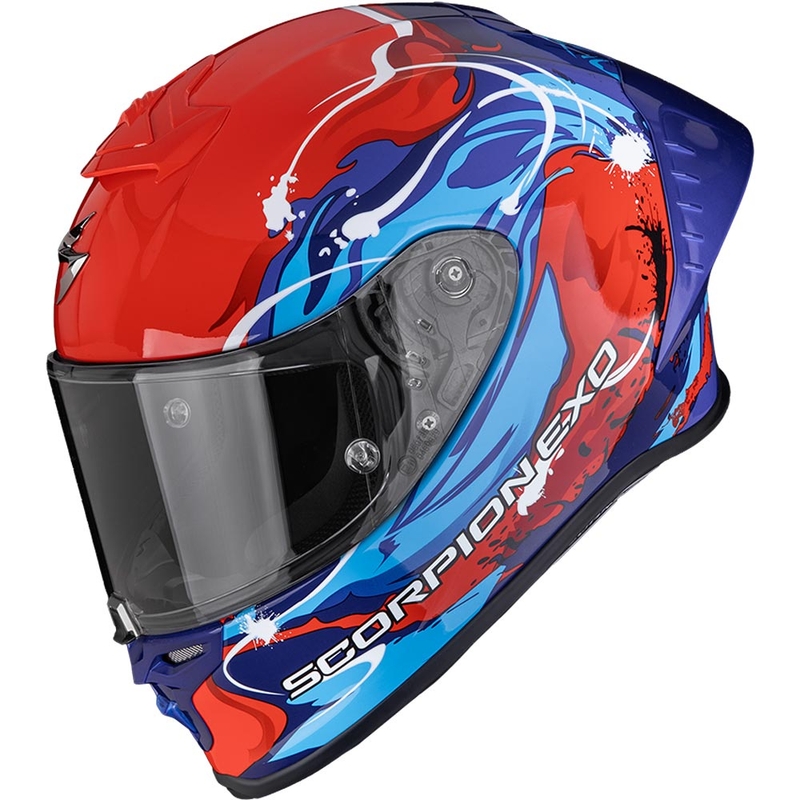 Casco integrale da moto Scorpion EXO-R1 EVO II Air Thrust rosso-blu