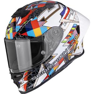 Casco integrale da moto Scorpion EXO-R1 EVO II Air Pouls bianco-multicolore