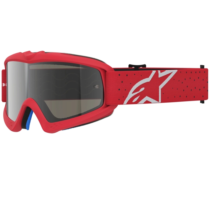 Occhiali da motocross Alpinestars Vision Youth Vesta rosso fluo-cromati per bambini