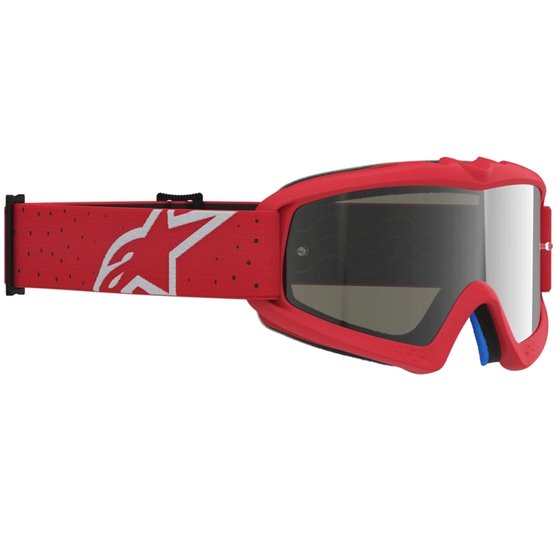 Occhiali da motocross Alpinestars Vision Youth Vesta rosso fluo-cromati per bambini