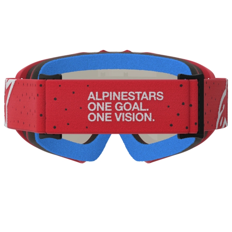 Occhiali da motocross Alpinestars Vision Youth Vesta rosso fluo-cromati per bambini
