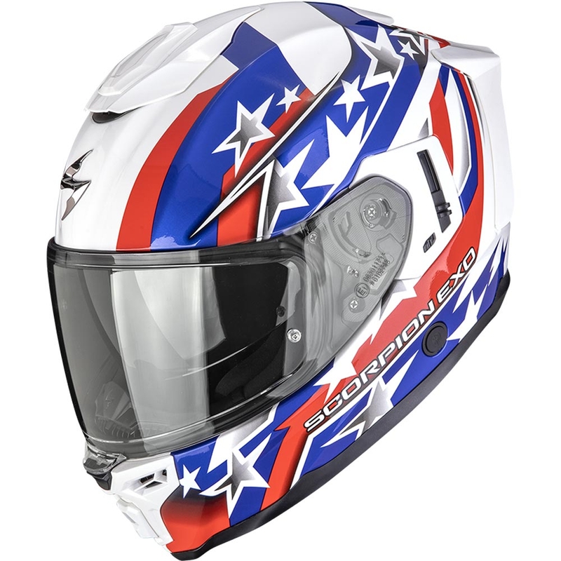 Casco integrale da moto Scorpion EXO-1500 Air Etoile bianco-blu-rosso
