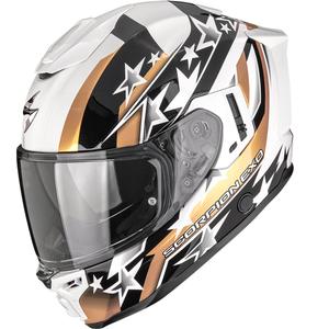 Casco integrale da moto Scorpion EXO-1500 Air Etoile bianco-nero-oro
